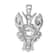 Rhodium Over Sterling Silver Polished Blue Crystal Lobster Pendant