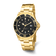 Ladies Charles Hubert Ladies Gold-plated Stainless Steel Black Dial Watch