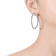 Inside-Out CZ Pave Hoop Earrings In White Rhodium Over Brass