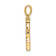 14K Yellow Gold Diamond Letter F Initial Pendant