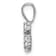 Rhodium Over 14K White Gold Lab Grown Diamond Letter G Initial Pendant