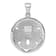 Rhodium Over Sterling Silver Polished Crystal Sand Dollar Pendant