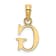 14k Yellow Gold Polished Block Letter G Initial Pendant