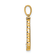 14K Yellow Gold Diamond Letter J Initial Pendant