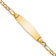 14k Yellow Gold Semi-Solid Soft Diamond Shape Figaro Link ID Bracelet