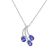 Rhodium Over Sterling Silver 7x5mm Oval Tanzanite and White Cubic
Zirconia Pendant 2.37ctw