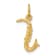 14k Yellow Gold Textured 3D Saxophone Pendant