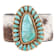 Barse Jewelry Composite Turquoise and Cowhide Gold Tone Cowgirl Up Cuff Bracelet