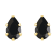 6x4mm Pear Shape Black Onyx 10k Yellow Gold Stud Earrings