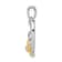 14k Two-tone Gold Diamond Triple Heart Pendant
