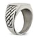 Stainless Steel Polished with Black Enamel Signet Ring