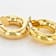 18k Yellow Gold Over Bronze Tube Hoop Earrings