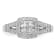 Rhodium Over 14K White Gold Lab Grown Diamond Cluster Engagement Ring 0.508ctw