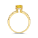 Round Lab Created Yellow Sapphire with White Topaz Accents 18K Yellow
Gold Over Sterling Silver Ring