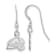 Rhodium Over Sterling Silver NHL Colorado Avalanche LogoArt Dangle Earrings