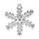 Rhodium Over 14k White Gold Diamond Snowflake Chain Slide Pendant