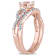 Morganite and Diamond 10K Rose Gold Ring 0.99ctw