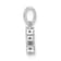 14K White Gold Diamond Letter S Initial with Bail Pendant