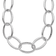 Rhodium Over Sterling Silver 18mm Oval Link 20 inch Necklace