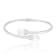8.5-9mm White Cultured Freshwater Pearl Silver  Bracelet