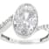 Bezel Set Oval CZ Bypass Ring In Sterling Silver