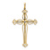 14K Two-tone Gold  Diamond Fancy Budded Cross Pendant