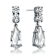 CZ Teardrop Drop Earrings In Sterling Silver