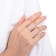 Freshwater Pearl with Moissanite Accents Rhodium Over Sterling Silver Ring