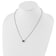 Sterling Silver Antiqued with 14K Accent Amethyst Slide Necklace