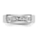 Rhodium Over 14K White Gold Lab Grown Diamond Men's Band