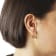 14K Yellow Gold Beaded 3/4" Hoop Earrings