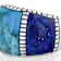 Turquoise And Lapis Lazuli Inlay Ring In Sterling Silver