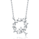 Initial Q Mixed Cut CZ Pendant Necklace In Sterling Silver 18 Inch