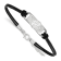 Rhodium Over Sterling Silver NHL LogoArt Nashville Predators Leather Bracelet