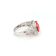 2.98 Cts Rhodochrosite and 0.54 Cts White Diamond Ring in 14K WG