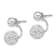 Rhodium Over Sterling Silver 3 pair MOP and Crystal Front Dangle Back
Earring Set