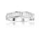 Baguette and Round White Topaz Sterling Silver Scalloped Design Band
Ring, 0.33ctw