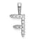 Rhodium Over 14K White Gold Lab Grown Diamond Letter F Initial Pendant