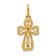 14k Yellow Gold Diamond-Cut and Polished Small Cross Pendant