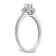 Rhodium Over 14K White Gold Lab Grown Diamond Complete Halo Engagement
Ring 0.405ctw