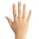 7mm Round Peridot 1/4 ctw Diamond Rhodium Over Sterling Silver Halo Ring
