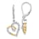 14K Yellow and White Gold Lab Grown Diamond Heart Leverback Earrings