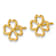 14k Yellow Gold 9.75mm Polished 4-Leaf Clover Stud Earrings