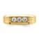 14K Yellow Gold 3-Stone Diamond Men's Ring 0.49ctw
