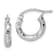 Rhodium Over Sterling Silver 3.00mm Diamond-cut Hoop Earrings
