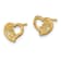 14k Yellow Gold 8mm Open Heart Flower Stud Earrings