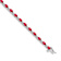 Rhodium Over 10k White Gold Diamond and Ruby Bracelet