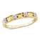 Citrine and Diamond 10K Yellow Gold Eternity Ring 0.43ctw