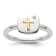 14K Yellow Gold Over Sterling Silver Cross Stackable Expressions Diamond
Ring 0.015ctw