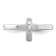 Sterling Silver Polished and Satin Cubic Zirconia Cross Children's Ring